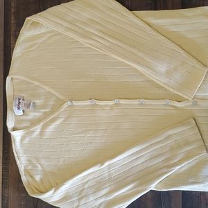 EUC Worthington Yellow Cardigan Size L